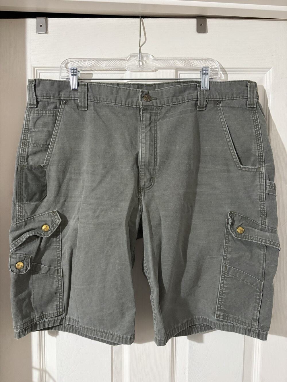 Carhartt B357-MOS Ripstop Cargo Shorts Moss Green Sz 42